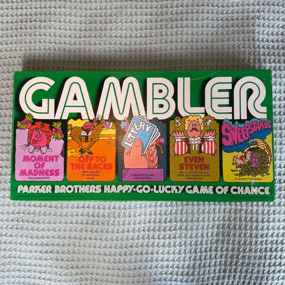 Vintage Gambler Board Game Complete 1977 Parker Brothers Table Top Dice 70s - Picture 1 of 8